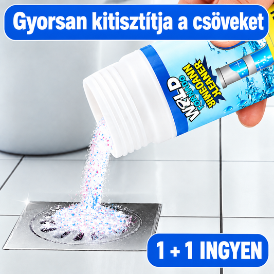 Lefolyótisztító por – feloldja a zsírt, a hajat és a szennyeződéseket