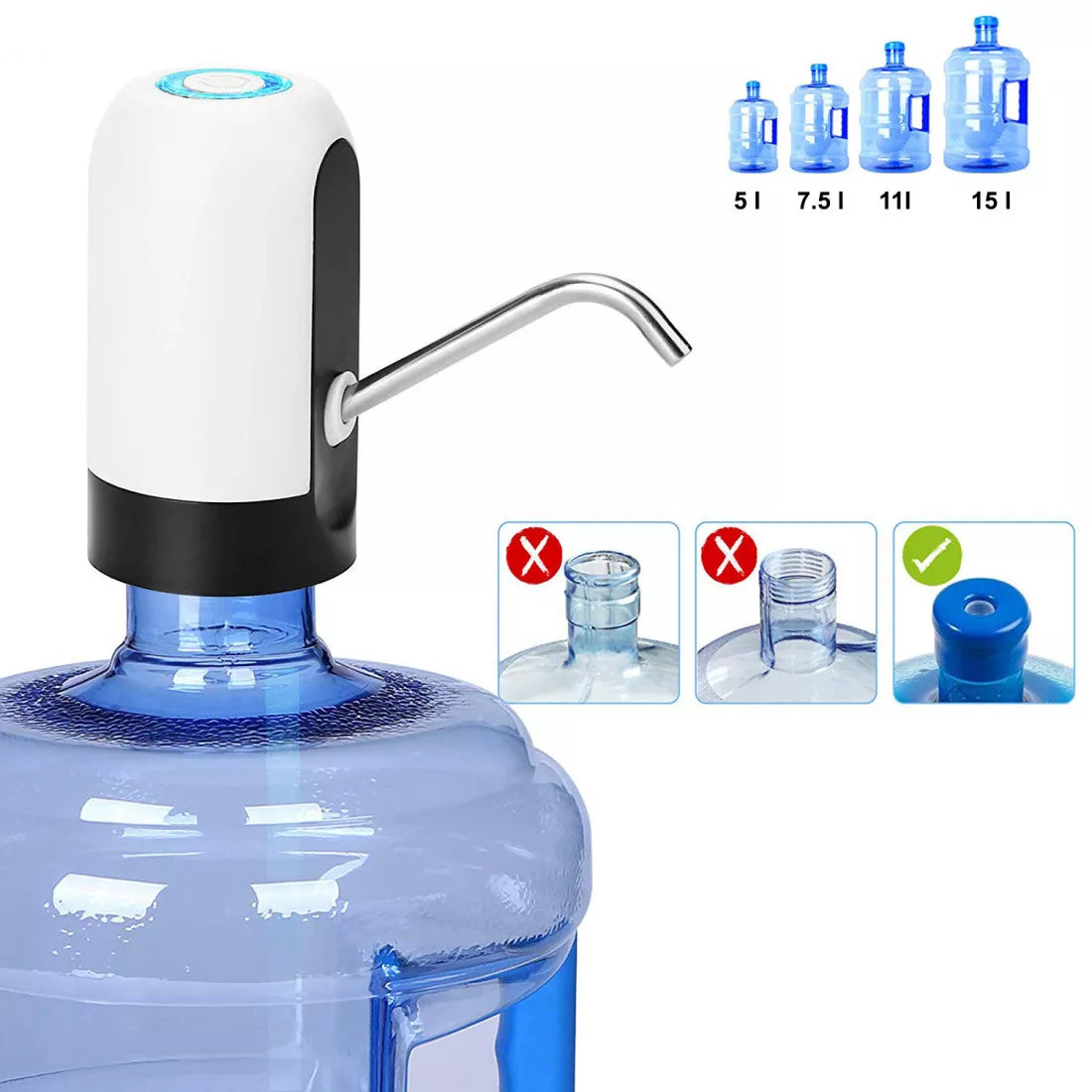 Elektromos vízpumpa, amely bármelyik vizes palackból modern adagolót készít