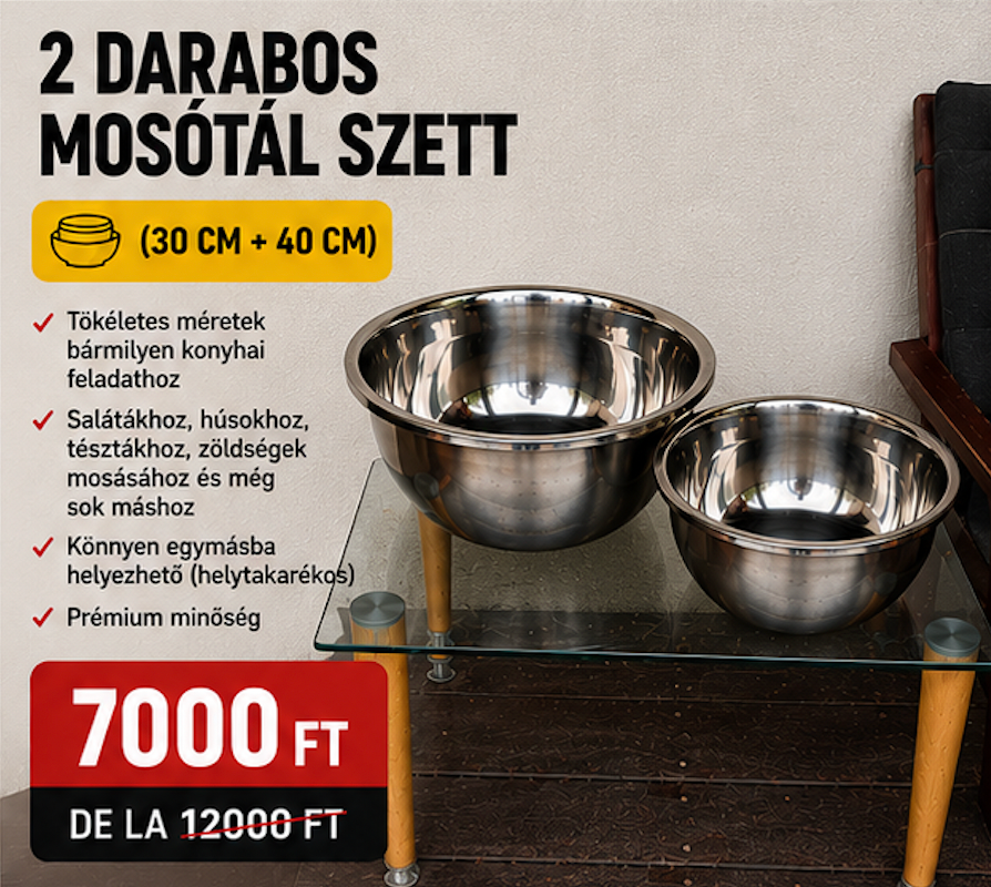 Prémium rozsdamentes acél tál készlet – tartós, praktikus, hosszú évekre