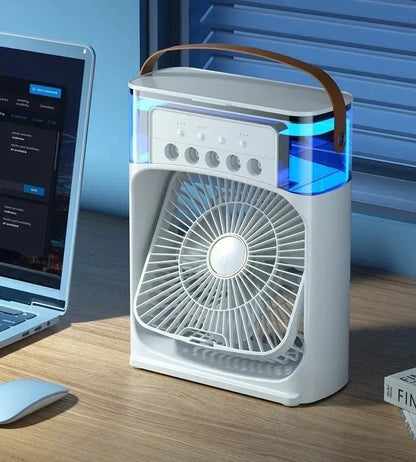 Mini léghűtő USB 3 sebességgel, aromaterápiával és permetezéssel – ideális irodába és hálószobába