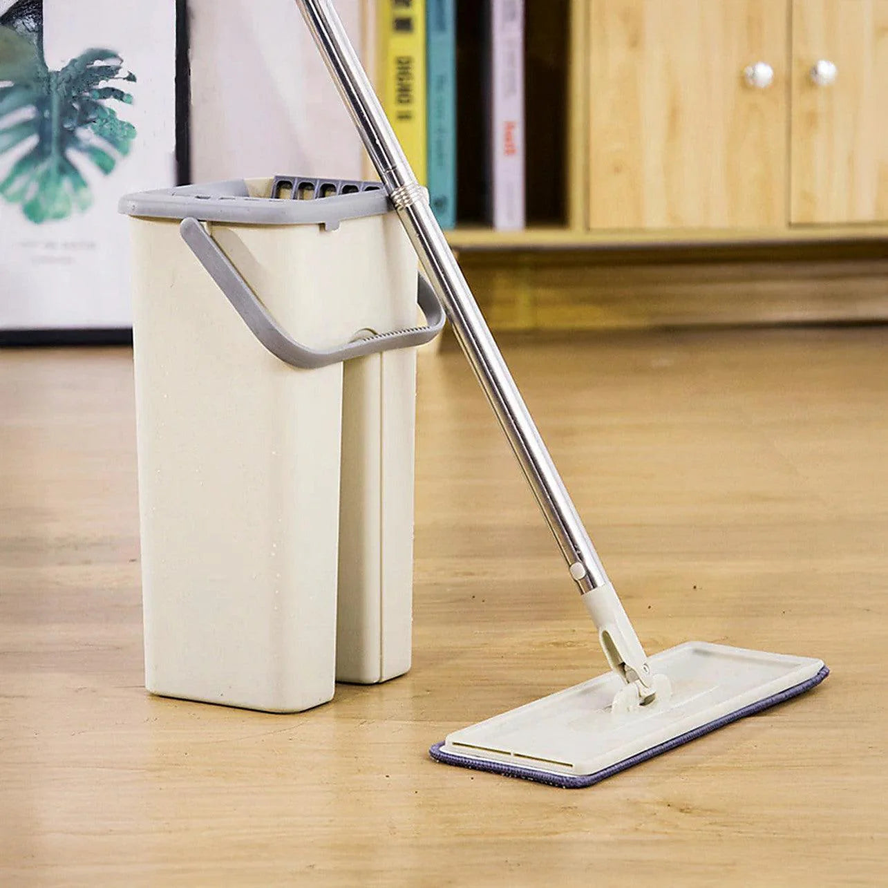 Felmosó vödörrel és 2 pótfejjel – rendetlenség nélkül, nedves kéz nélkül